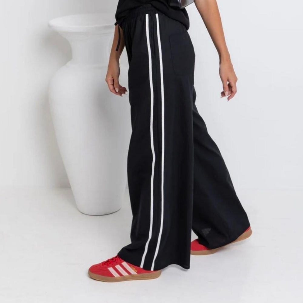 Self Styler 'Luna' wide leg cotton linen pants, size 4
